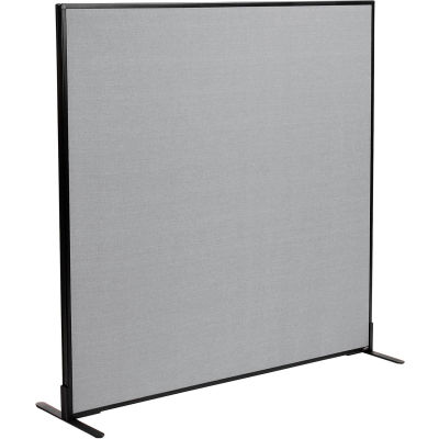 Interion® Freestanding Office Partition Panel, 60-1/4"W x 60"H, Gray