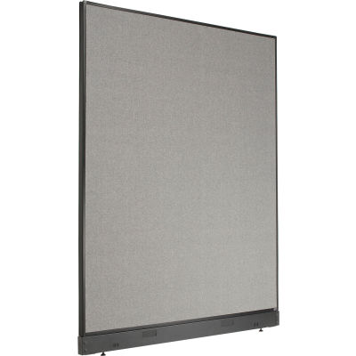 Interion® Office Partition Panel with Raceway, 60-1/4"W x 76"H, Gray