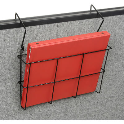 Wire Wall Magazine Rack Letter Size Black 1 Pocket
