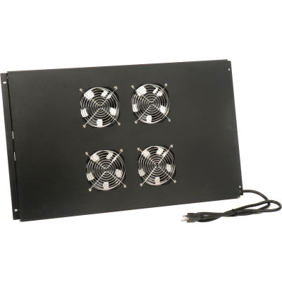 Global Industrial Fan Assembly Kit (4 Fans Included), 2200 CFM, Black