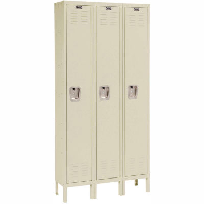 Hallowell U3818-1A-PT Premium Locker Single Tier 18x21x72 - 3 Door Assembled - Tan