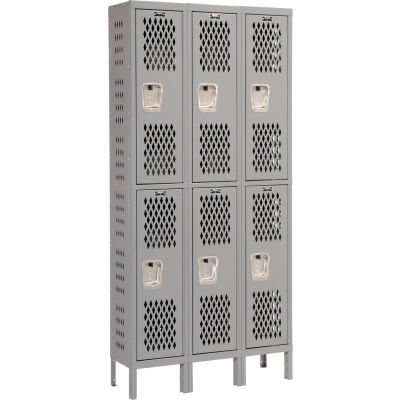 ventilated globalindustrial hallowell unassembled lockers dx36 wx18