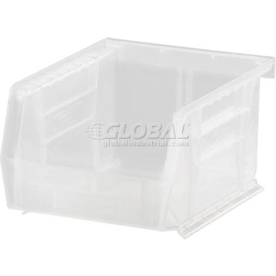 Global Industrial™ Plastic Stack & Hang Bin, 4-1/8"W x 5-3/8"D x 3"H, Clear - Pkg Qty 24