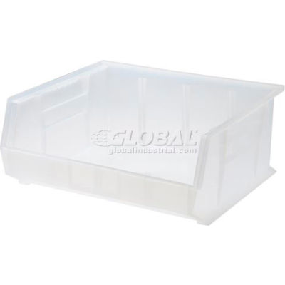Plastic Stack and Hang Parts Storage Bin 16-1/2 x 14-3/4 x 7 Clear - Pkg Qty 6