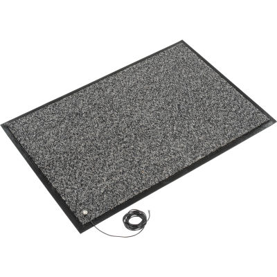 Crown® Stat-Zap® Anti-Static Carpet Mat, 3' W X 6' L, Gray