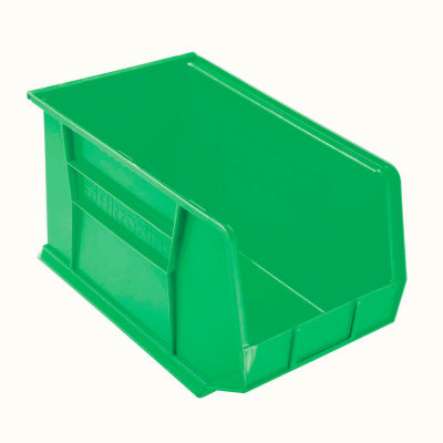 Akro-Mils® AkroBin® Plastic Stack & Hang Bin, 11"W x 18"D x 10"H, Green - Pkg Qty 6