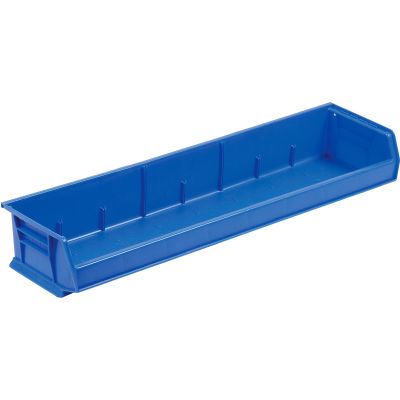 Akro-Mils® AkroBin® Plastic Stack & Hang Bin, 33"W x 8-5/8"D x 5"H, Blue - Pkg Qty 4