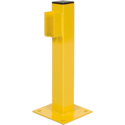 Bluff Manufacturing Steel Single Rail End Post, 20"H, Yellow
