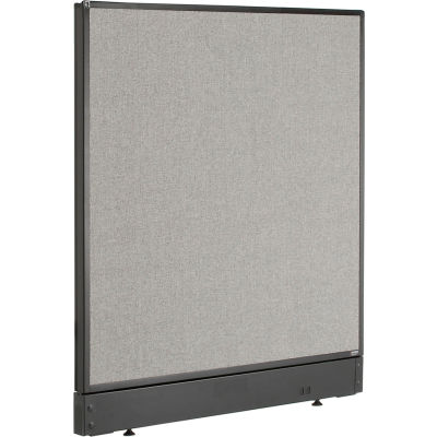 Interion® Non-Electric Office Partition Panel with Raceway, 36-1/4"W x 46"H, Gray