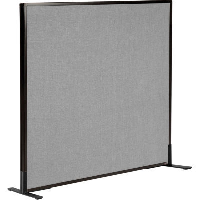 Interion® Freestanding Office Partition Panel, 48-1/4"W x 42"H, Gray