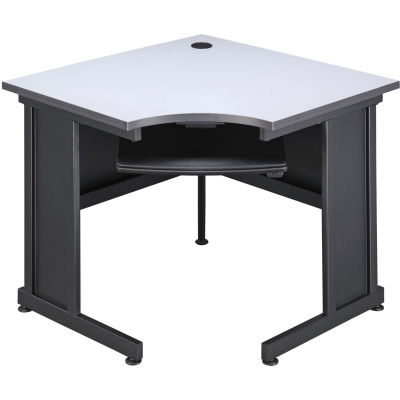 Interion® 36"W Corner Desk Gray