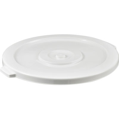 Global Industrial Plastic Trash Container, Garbage Can Lid - 32 Gallon White