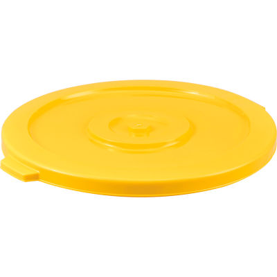 Global Industrial Plastic Trash Container, Garbage Can Lid - 32 Gallon Yellow