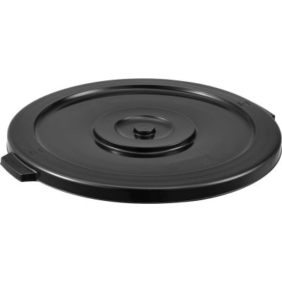 Global Industrial Plastic Trash Container, Garbage Can Lid - 44 Gallon Black