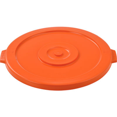 Global Industrial Plastic Trash Can Lid - 44 Gallon Bright Orange
