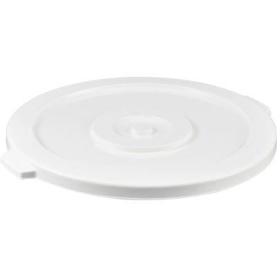 Global Industrial Plastic Trash Container, Garbage Can Lid - 44 Gallon White
