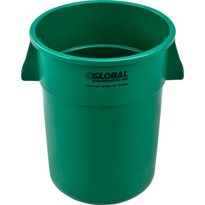 Global Industrial Plastic Trash Can - 55 Gallon Green