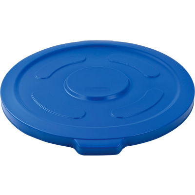 Global Industrial Plastic Trash Container, Garbage Can Lid - 55 Gallon Blue