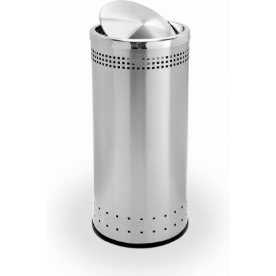 Stainless Steel Waste Container- Imprinted 360 Swivel Lid, 15 Gallon - 780729