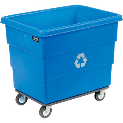 Dandux Recycling Cube Truck For Multiple Recyclables, 20 Bushel, Blue