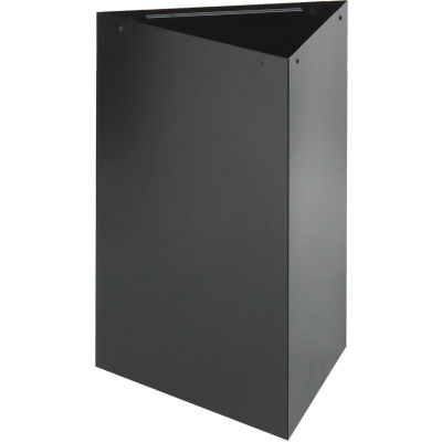 Safco® Triangular Recycling Receptacle, 17 Gallon Black - 9551BL