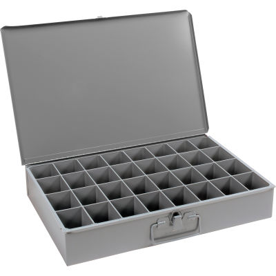 Durham Steel Scoop Compartment Box 107-95 - 32 Compartments 18 x 12 x 3 - Pkg Qty 4