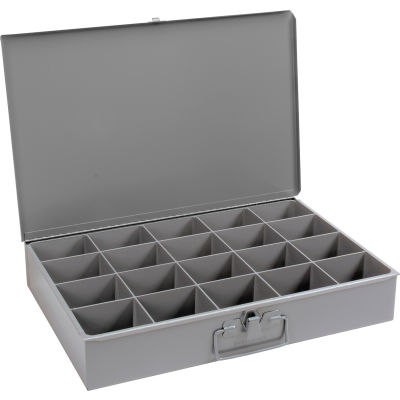 Durham Steel Scoop Compartment Box 111-95 - 20 Compartments 18 x 12 x 3 - Pkg Qty 4