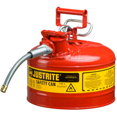 Justrite® Type II Safety Can - 2-1/2 Gallon with 5/8