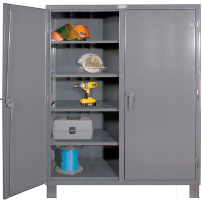 Durham Heavy Duty Double Shift Storage Cabinet HDDS246078-8S95 - 12 Gauge 60"W x 24"D x 78"H