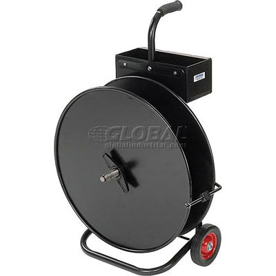 Global Industrial Strapping Cart For Polypropylene & Steel Strapping, Fits 8" & 16" Cores