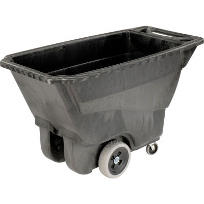 Rubbermaid® Standard Duty Structural Foam Plastic Tilt Truck,1/2 Cu. Yd. Cap,850 Lbs. Cap,Black