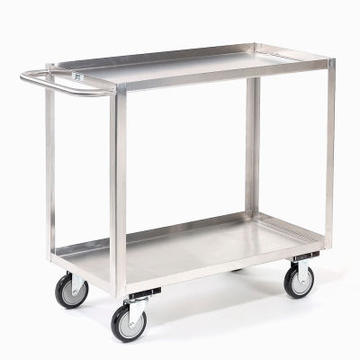 Jamco Stainless Steel Stock Cart w/2 Shelves, 1200 lb. Capacity, 36"L x 24"W x 35"H