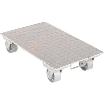 Aluminum Dolly PDA-1627-C-S-H 27"L x 16"W with Solid Deck & Steel Wheels