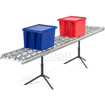 Omni Metalcraft Aluminum Skate Wheel Conveyor Straight Section WAHS3-18-12-5