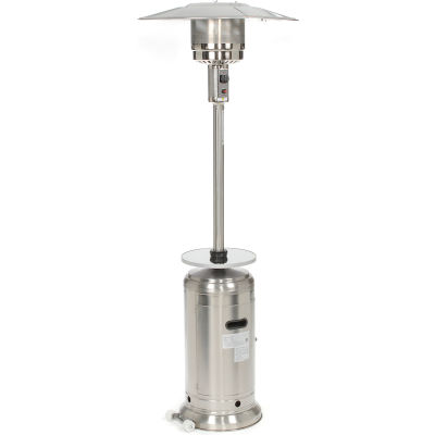 Hiland Patio Heater HLDS01-BST Propane 48000 BTU With Steel Table Stainless Steel