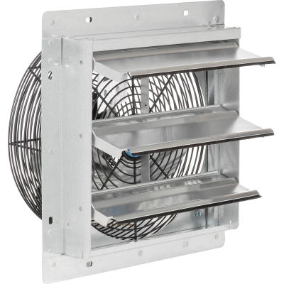 Continental Dynamics® Direct Drive 12" Exhaust Fan W/ Shutter, 3 Speed, 2150CFM, 1/12HP, 1Phase