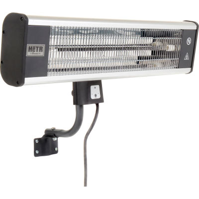 HeTR H1016UPS Wall Mounted Patio Heater - Electric Radiant With Remote - 1500 Watts
