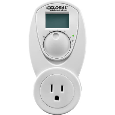 Global Industrial™ Plug In Thermostat Control For Cool 120V, Analog 40-95°F