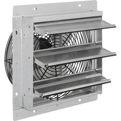 Continental Dynamics® Direct Drive 12" Exhaust Fan w/ Shutter, 1 Speed, 2150CFM, 1/12HP, 1Phase