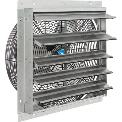 Continental Dynamics® Direct Drive 18" Exhaust Fan W/ Shutter, 1 Speed, 5250CFM, 1/8 HP, 1Phase