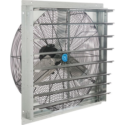 Continental Dynamics® Direct Drive 30" Exhaust Fan w/ Shutter, 1 Speed, 8000CFM, 1/4 HP, 1Phase