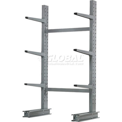 Cantilever Rack Single Sided, Starter Med Duty (1000 Series), 48" W x 33" D x 6' H, 8100 Lbs Cap