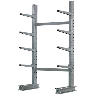 Cantilever Rack Single Sided Starter Unit Medium Duty (1000 Series), 48"W x 33"D x 8'H,5300 Lbs Cap