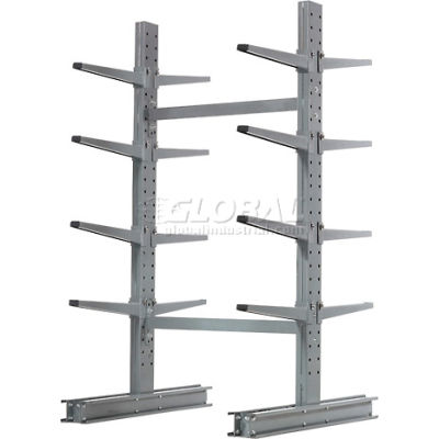 Cantilever Rack Double Sided Starter Unit Medium Duty (1000 Series),48"W x 54"D x8'H, 10600 Lbs Cap