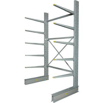 Cantilever Rack Single Sided Starter Unit Heavy Duty (2000 Series),72"W x 50"D x 10'H,10300 Lbs Cap