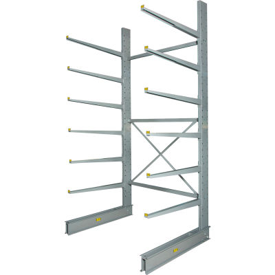 Cantilever Rack Single Sided Starter Unit Heavy Duty (2000 Series),72"W x 52"D x 12'H,8500 Lbs Cap