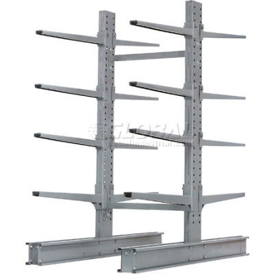 Cantilever Rack Double Sided Starter Unit Heavy Duty (2000 Series),48"W x 59"D x 8'H,26600 Lbs Cap