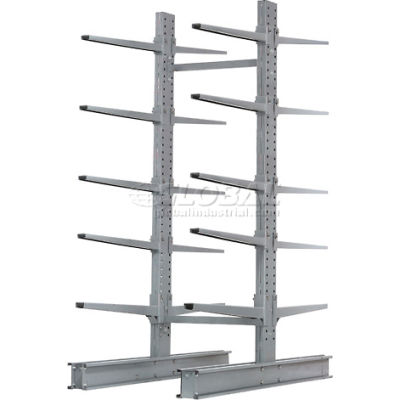 Cantilever Rack Double Sided Starter Unit Heavy Duty (2000 Series),72"W x 83"D x 10'H,20600 Lbs Cap