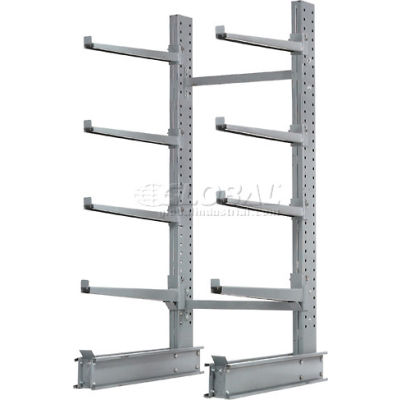 Global Industrial Single Sided Cantilever Rack Starter, 2" Lip, 48"Wx37"Dx96"H