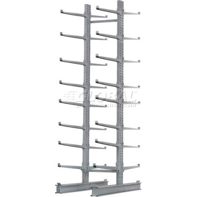 Cantilever Rack Double Sided, Starter Unit Extra Heavy Duty, 72"W x 106"Dx 12'H, 25000 Lbs Capacity